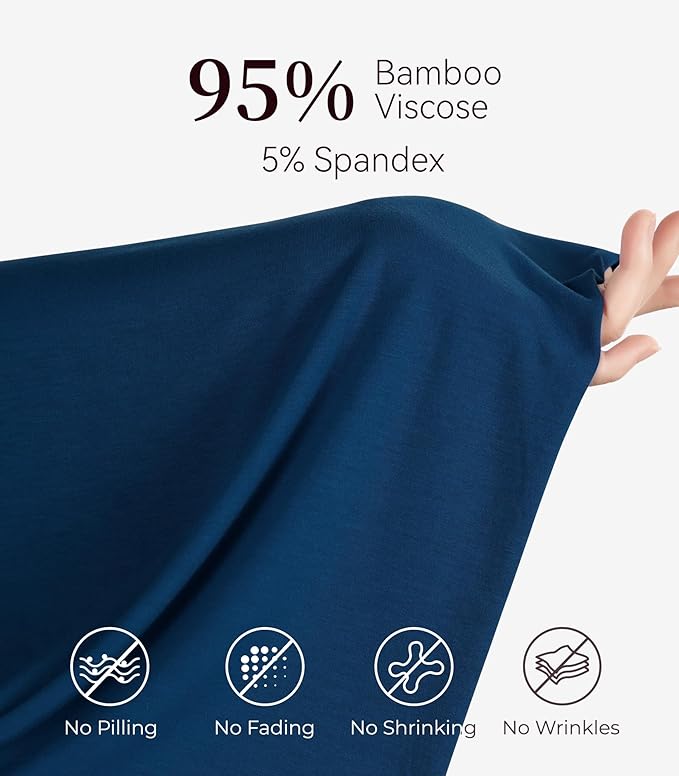 NACHILA Pajamas for Women-Viscose from Bamboo, Ribbed Racerback Tank Top Sexy Split Shorts Pajama Sets Cooling Sleep Cami Pjs