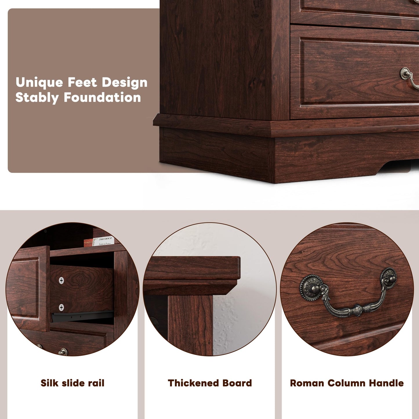 Farmhouse Dresser for Bedroom 55.2''Wide Wood Dresser with LED & Power Outlet Vintage 10 Drawers & Chests of Drawers Long Space Saver TV Stand, Closet, Entryway, Rustic Brown