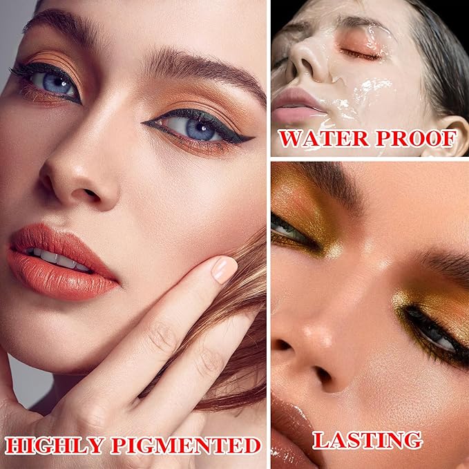 10 Shades Nude Matte Eyeshadow Palette,Shimmer Naked Eyeshadow Palette,Eye Shadow Palette Natural Flash Waterproof Durable Smoked Professional Makeup Palette With Brush 02