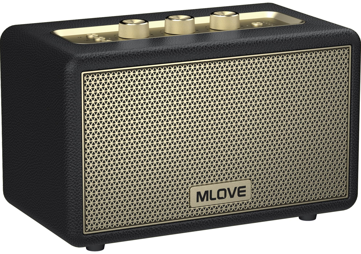 Mlove A200 Portable Retro Bluetooth Speaker With Aux Input, Usb Port, Micro Sd Card Slot - Decorative Wireless Bookshelf Speaker