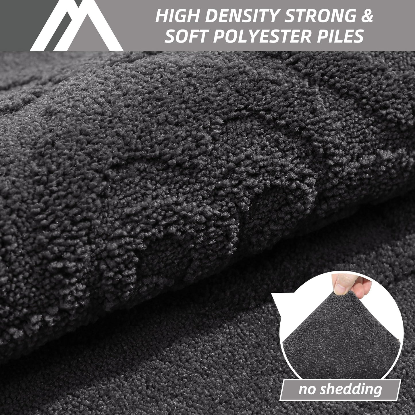 COSY HOMEER-Door-Mat-Non-Slip-Entryway-Rug 36”x60” Absorbent Welcome Mats Washable Dirt Trapper Door Mat Entrance Floor Mats for Front Back Doormats and Wet Shoes,Dark Grey