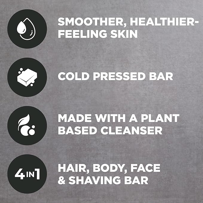Dove Men+Care Cleansing Soap Bar 4 Count to Rebuild Skin in the Shower Mixed Formulated Plant Based Ingredients 3.51 Oz