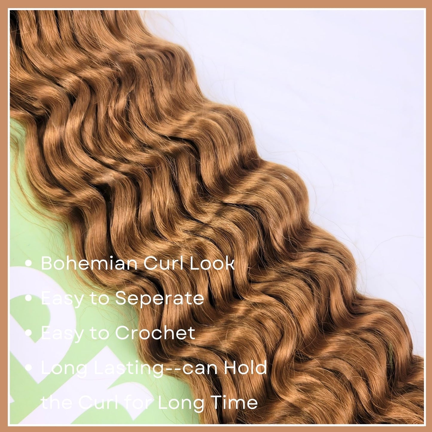 Honey Blonde Boho Hair for Braiding Synthetic 27# EZ Braids Pre Stretched Knotless Braiding Hair for Boho Braids (4 Packs)