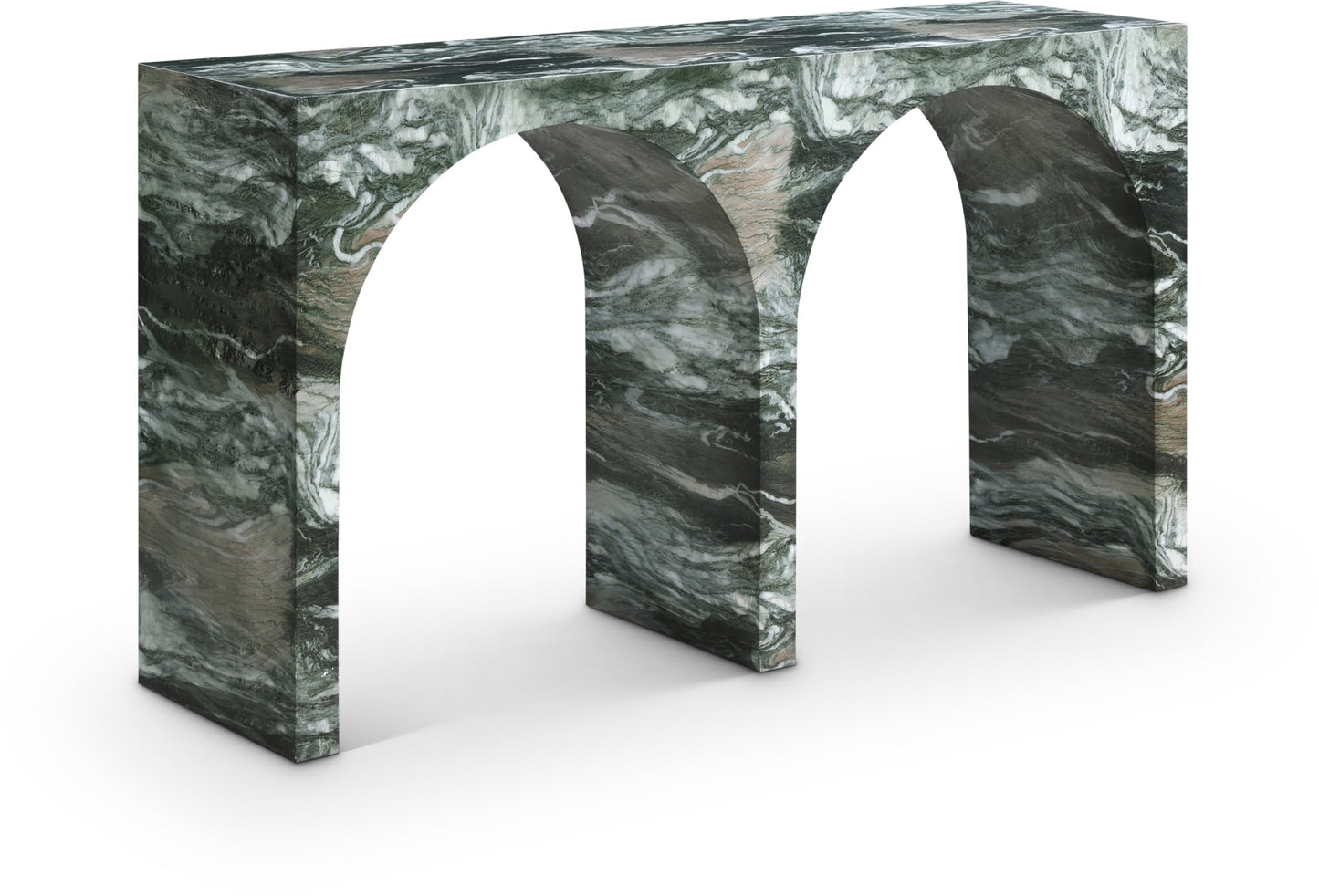 Meridian Furniture Faenza Green Marble Finish Console Table