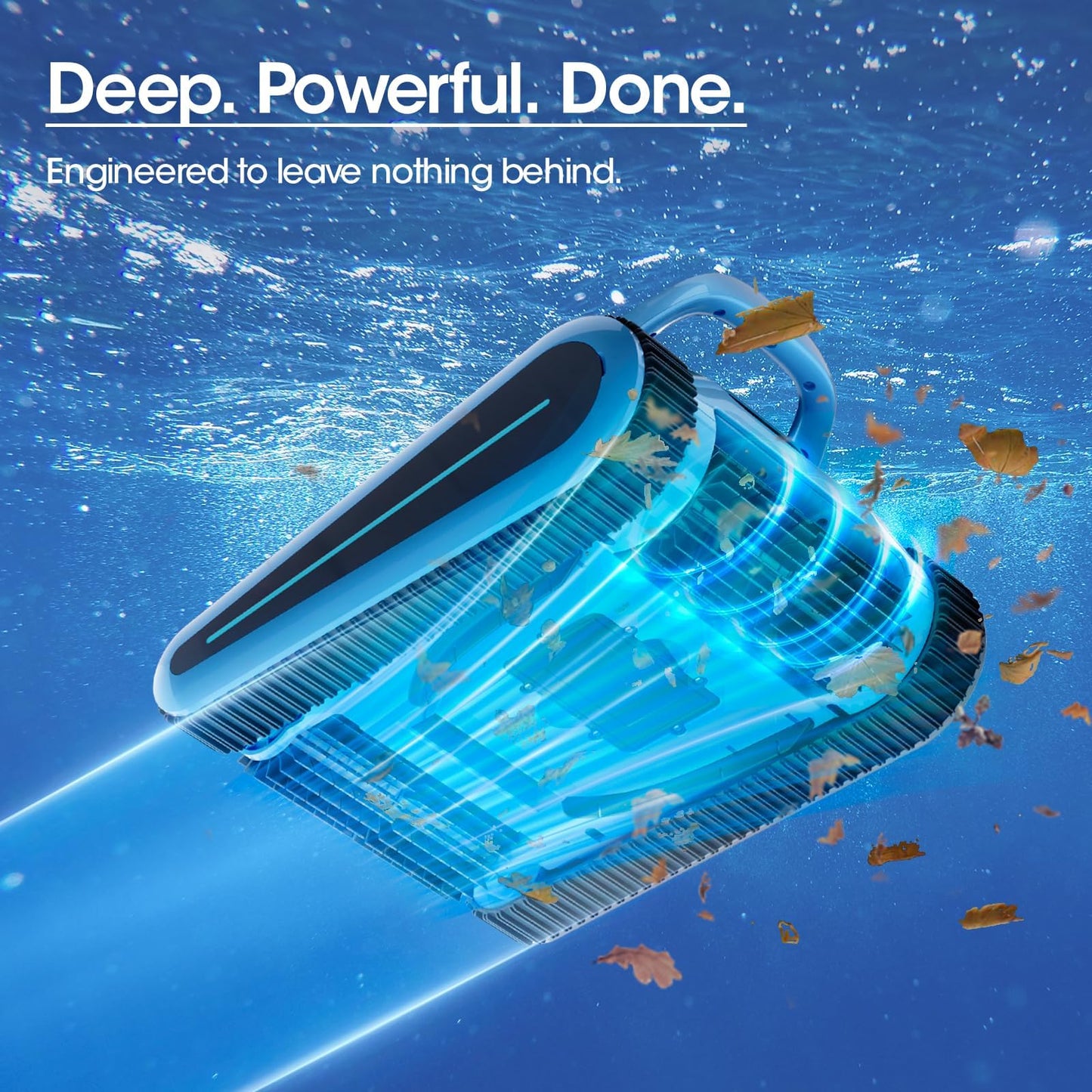 Cordless Robotic Pool Cleaner, Pool Vacuum 180W Brushless Motor, 45000Pa Suction, Wall & Waterline Climbing, Auto Path Mapping, for Pools up to 2150 Sq.Ft.