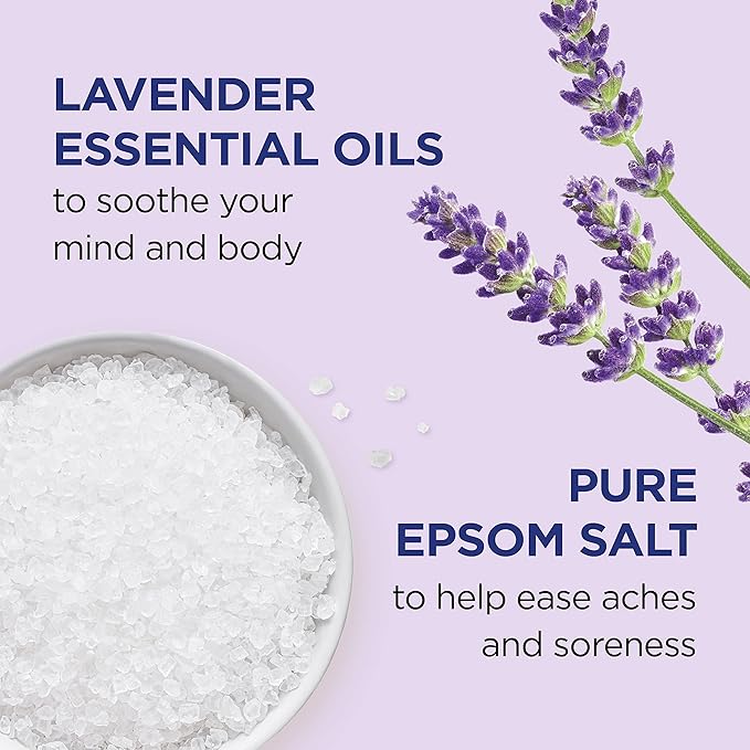 Dr Teal's Epsom Salt, Lavender, 3lbs, Pack of 2 | Soothe & Sleep | Soaking Solution