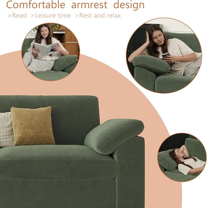 EASE MOOSE Oversized Modular Sectional Sofa, Extra Large L Shape Sectional Cloud Couch,Comfty Deep Modular Sofa with Ottoman for Living Room