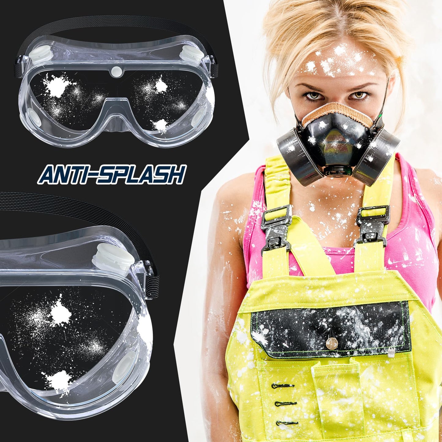 VOOVAO Anti-fog Safety Goggles,Adjustable Chemistry Lab Goggles