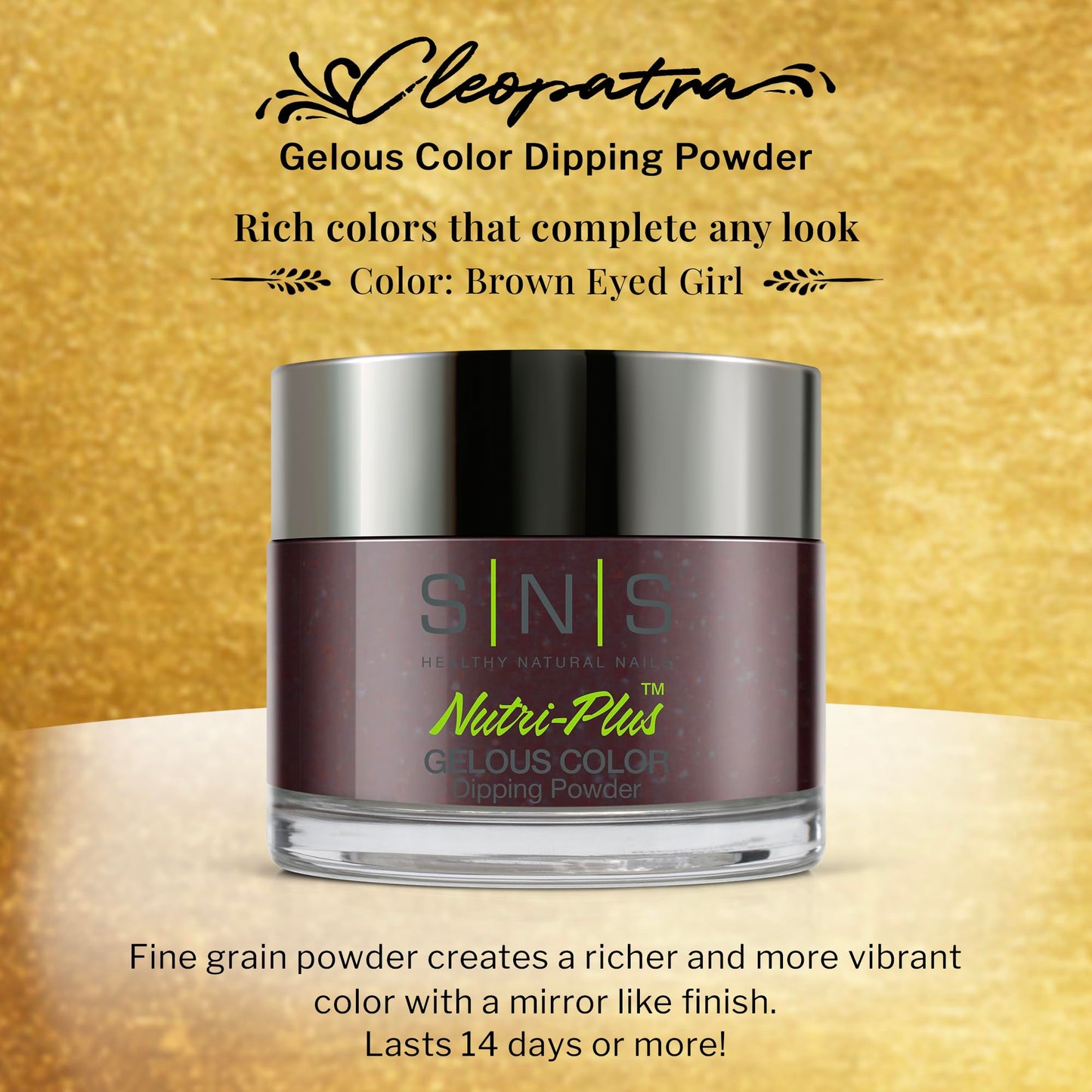 SNS Nail Dip Powder, Gelous Color Dipping Powder - Brown Eyed Girl (Purple/Brown, Shimmer) - Long-Lasting Acrylic Nail Color & P