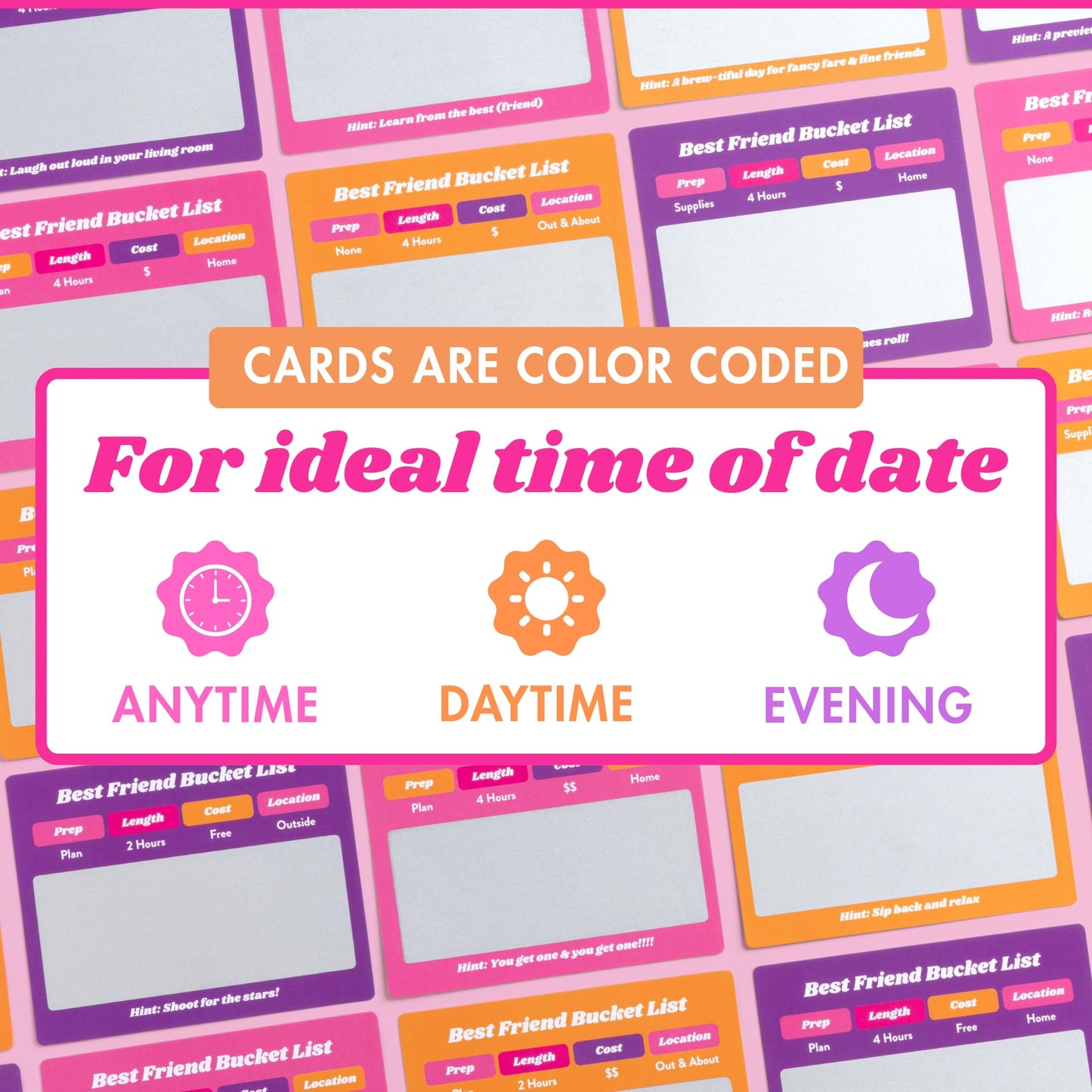 Best Friend Bucket List Scratch Off Cards – 35 Fun Adventure Date Ideas for Friends – Unique Gift for Women, Besties, or BFFs – Fun Friendship Gift for Birthdays or Holidays