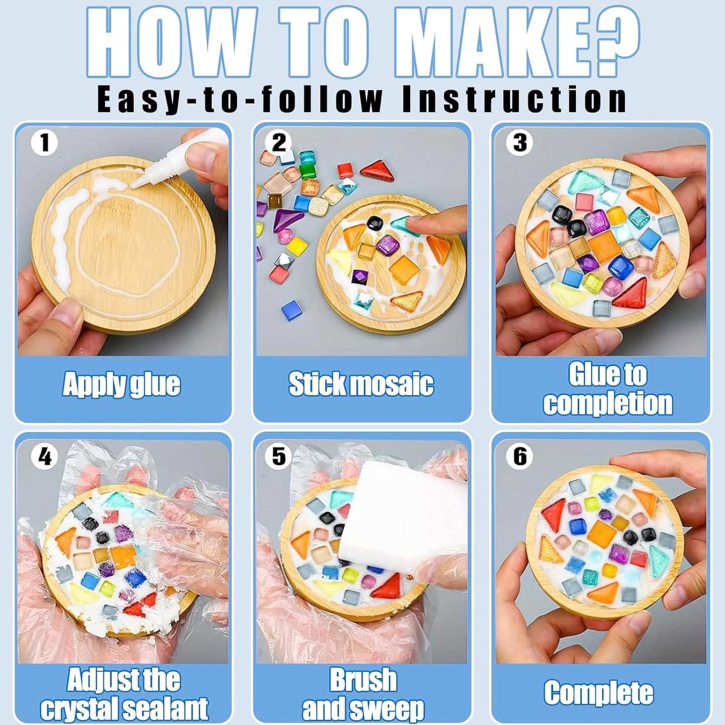 Mosaic Crystal Grout – Ultimate Grouting Solution & DIY Craft Essential for Mosaic Tile Projects, Handmade Art, & Home Decor (17.6oz)