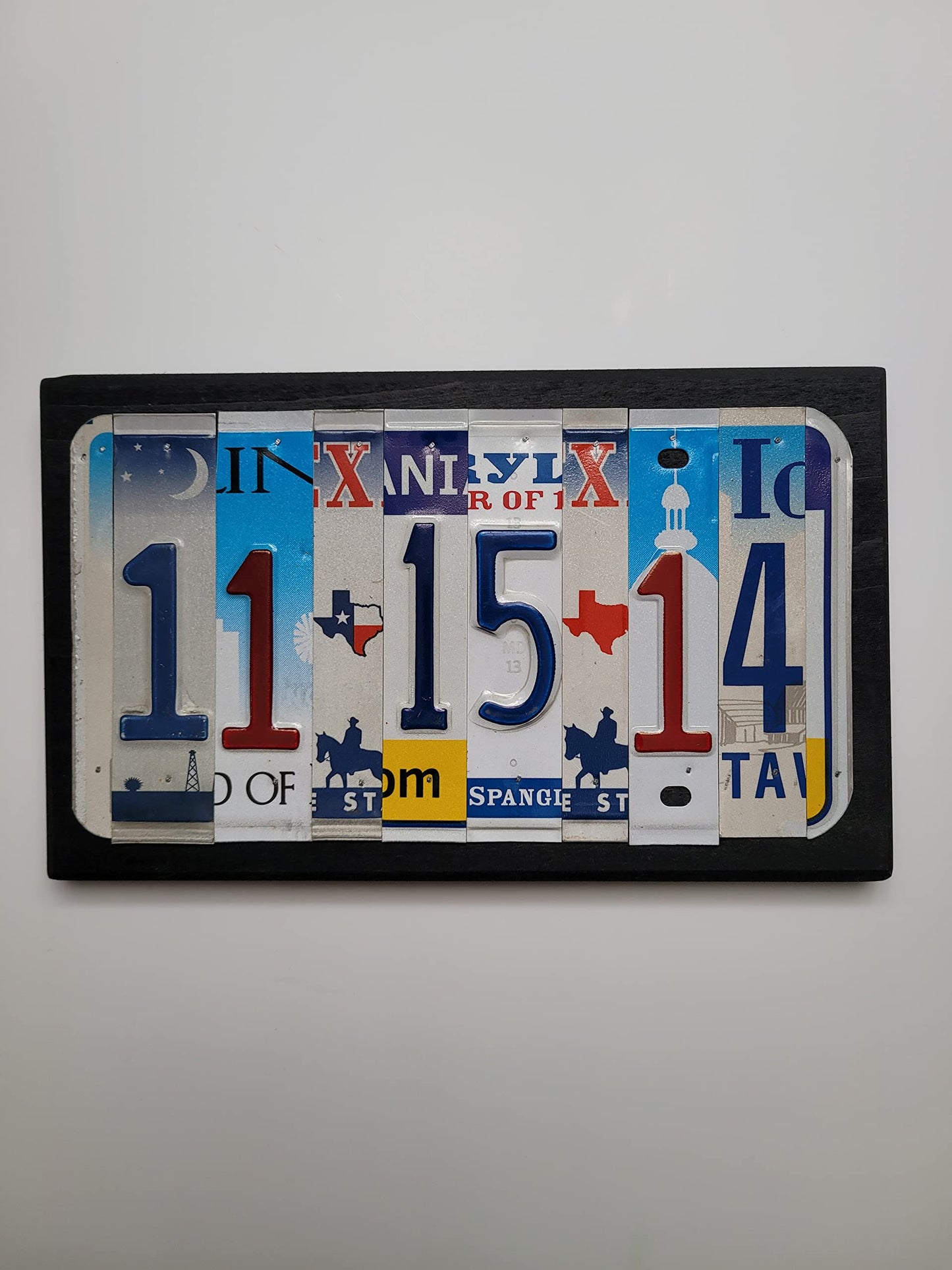 Jersey Plate Art - Custom Wedding, Anniversary, and Birthday License Plate Date Signs. Real cut license plates, not pictures of license plates