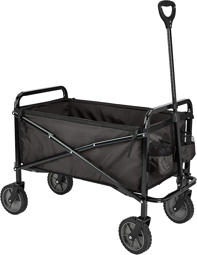 Amazon Basics Collapsible Folding Heavy Duty Utility Wagon for Outdoor Sports, 265 pounds Weight Capacity, Camping, Garde...