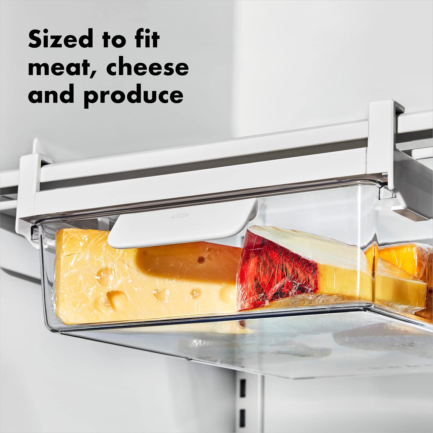 OXO Good Grips Fridge Undershelf Drawer 14 in - for Deli Meat, Cheese, Produce and More (Pack of 4)
