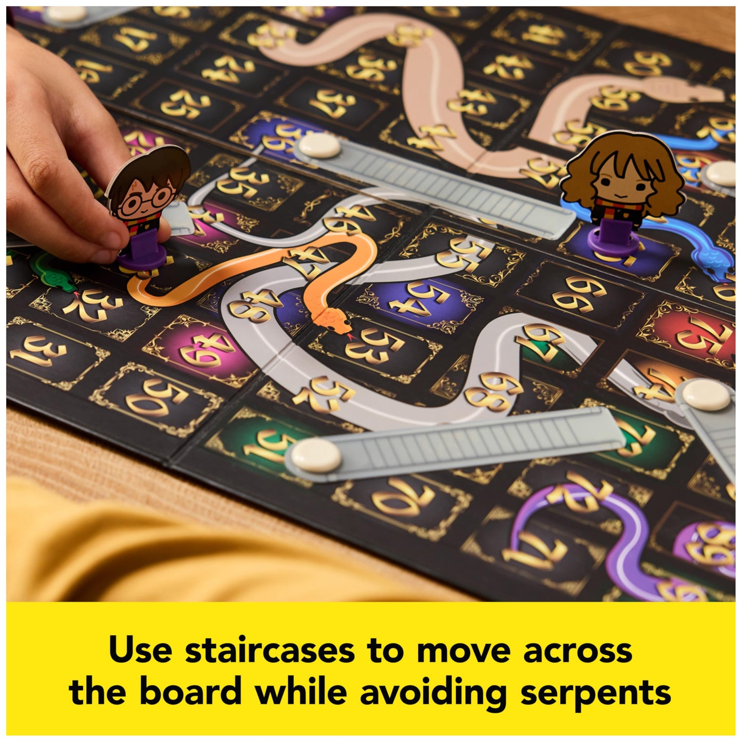 Spin Master Games, Wizarding World of Harry Potter Serpents & Staircases Classic Game, Harry Potter Game for Muggles, for Kids & Family, 1-4 Players, for Ages 5 & Up