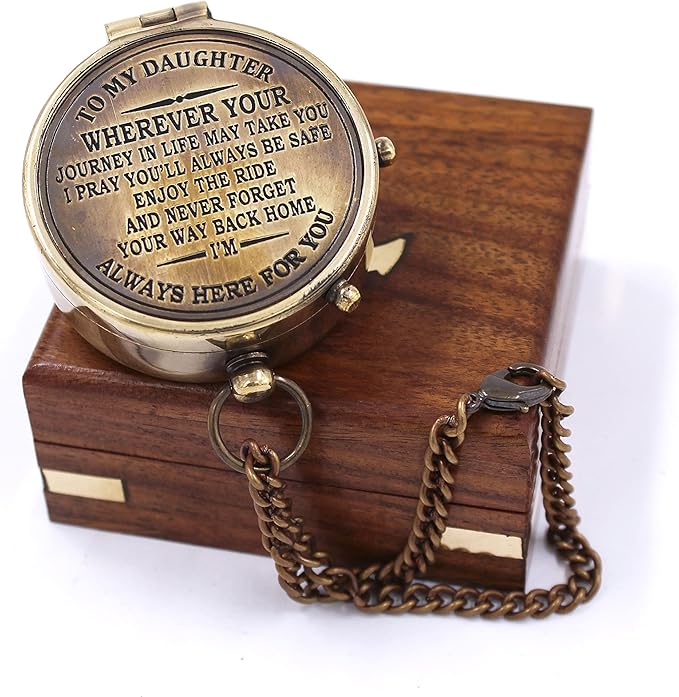 to My Daughter Compass – Graduation Gifts for Daughter from Dad or Mom – Birthday, Confirmation, Camping Gift for Daughter...