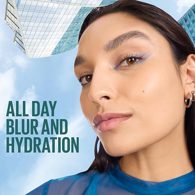 Maybelline Poreless Jelly Primer, Hydrating, Blurring Makeup Primer with 2% Niacinamide For Up To 24HR Make Up Wear, Clear, 1 Count