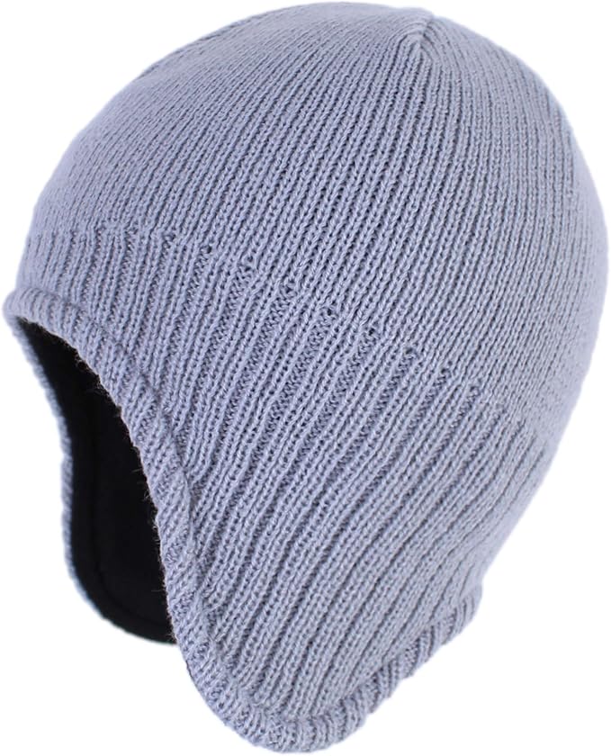 Connectyle Men's Knit Winter Hat with Ear Flaps Fleece Lined Beanie Warm Knitted Skull Cap Beanies Watch Hat