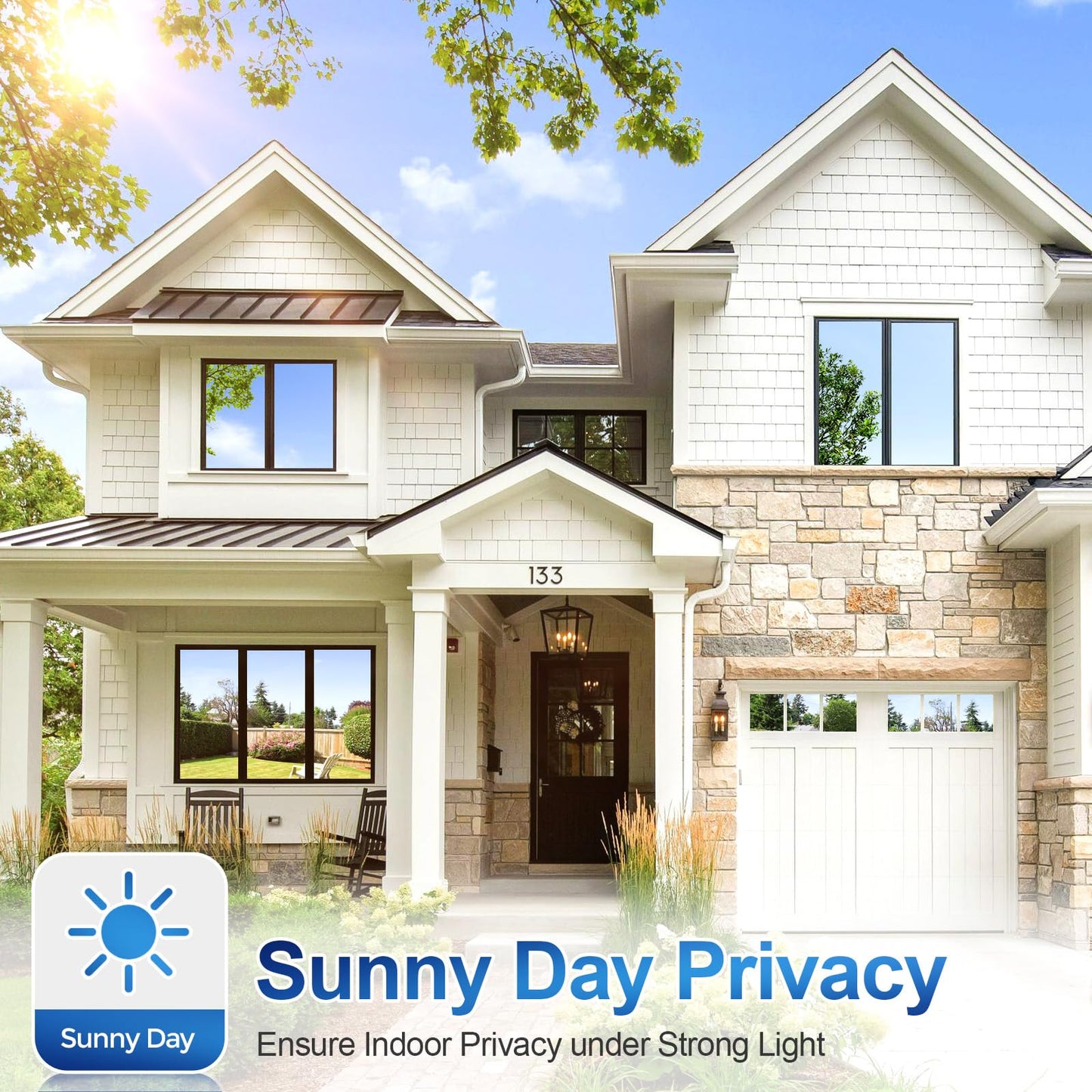 Coavas One Way Window Privacy Film, Window Tint for Home, Daytime Reflective Mirror Glass Windows Coverings Heat UV Blocking See Out Not in, Black, 17.5 x 78.7 Inch