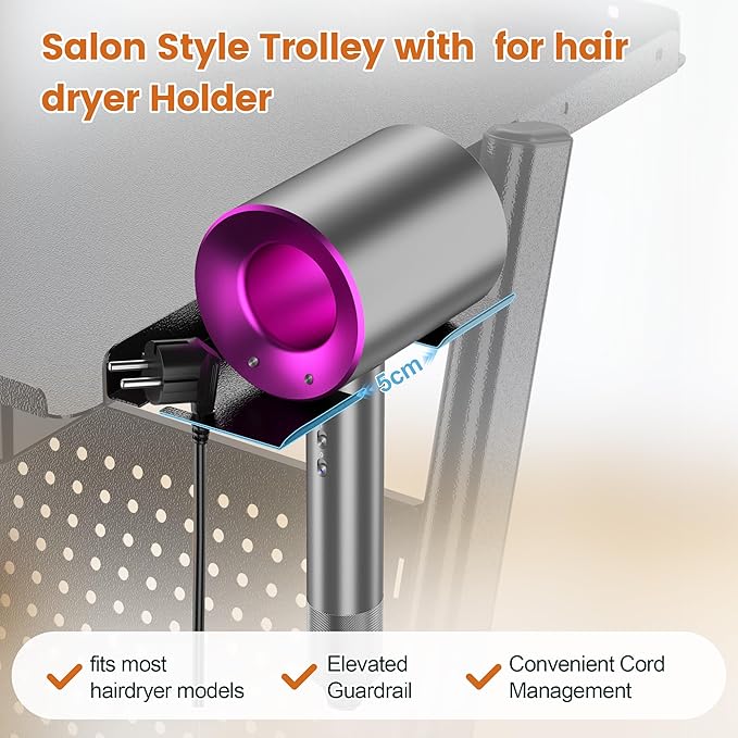 Salon Trolley Salon Cart on Wheels Rolling Salon Tray