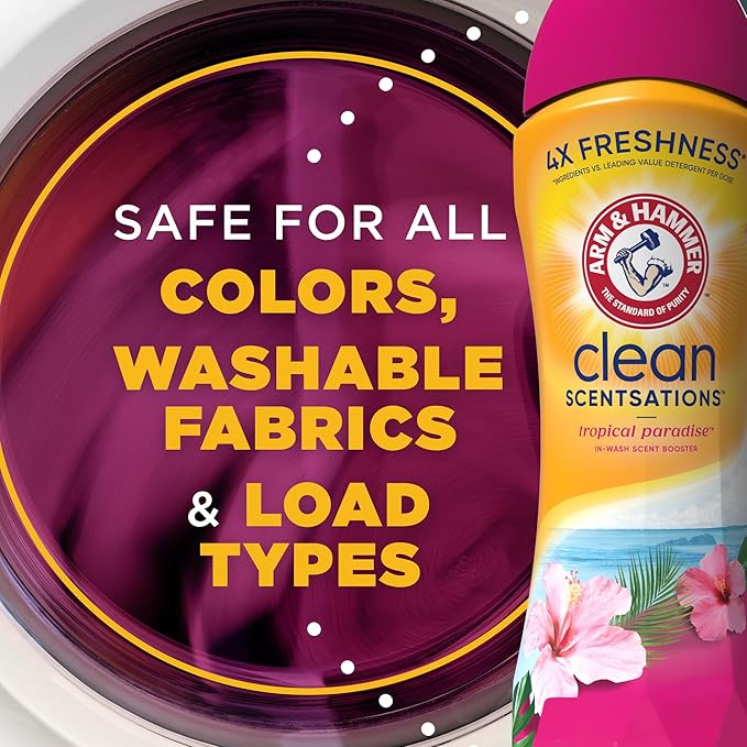 Arm & Hammer In-Wash Scent Booster Tropical Paradise, 24 oz, Pack of 4