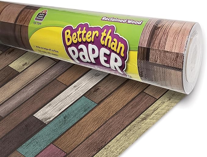 Teacher Created Resources Reclaimed Wood Better Than Paper Bulletin Board Roll (TCR77399)