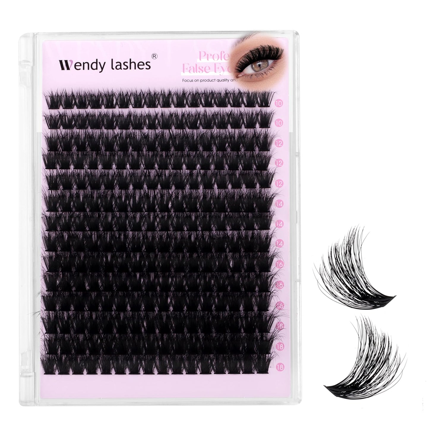 Lash Clusters 100D Wispy Individual Lashes 280PCS 3D Volume Lash Extensions 10-18mm Natural DIY Cluster Lashes for Beginners(100