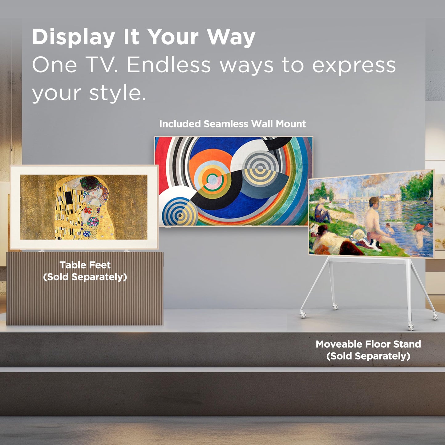 TCL 75 Inch Class NXTVISION Series Picture Frame Canvas Art TV | 75A300W, 2024 Model | QLED 4K HDR Smart Google TV | 120HZ Dolby Atmos Audio | Voice Remote Alexa Google Apple Streaming Television
