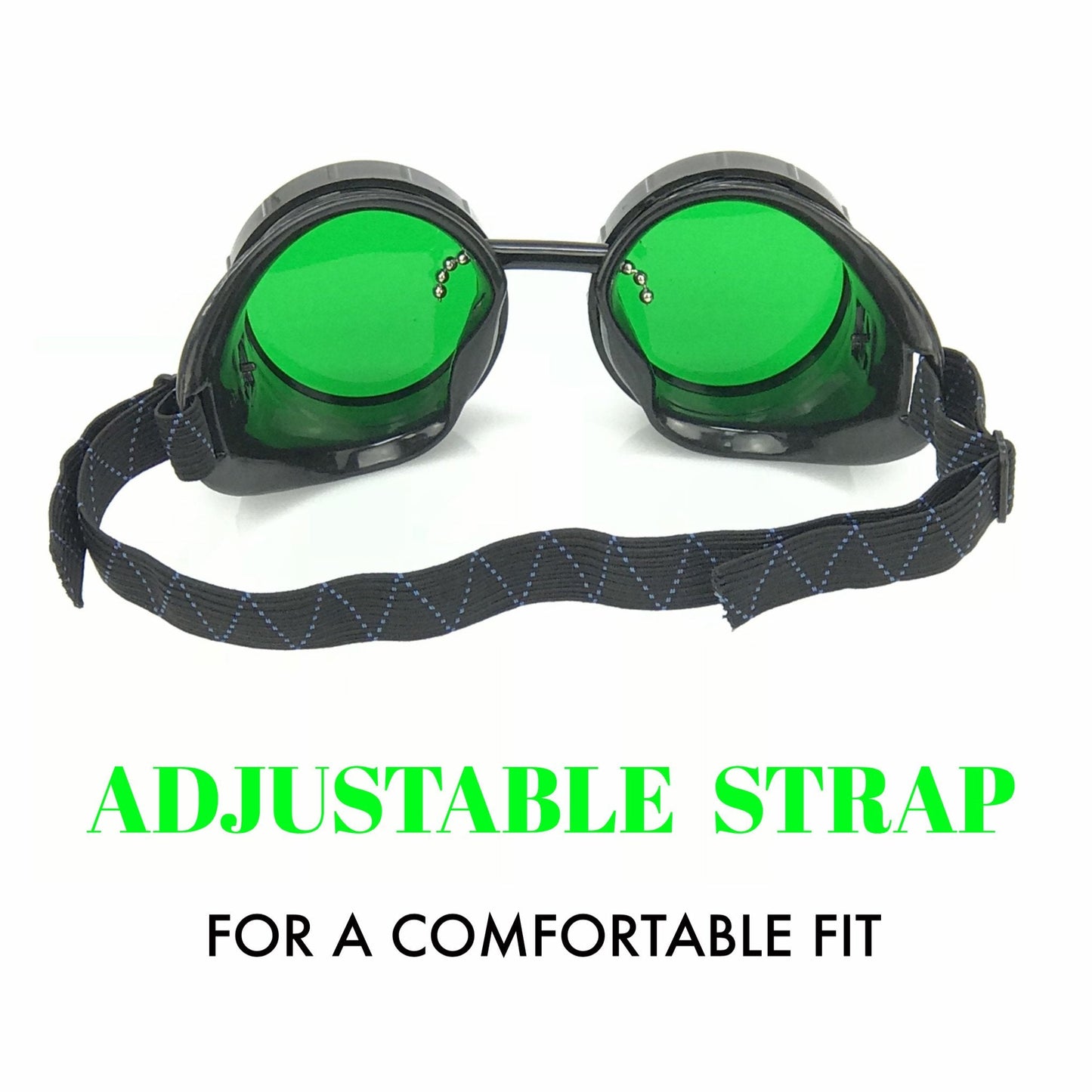 Steampunk Mad Scientist Goggles Rave Glasses Costume Eye Protection Goggles Welding Style Green