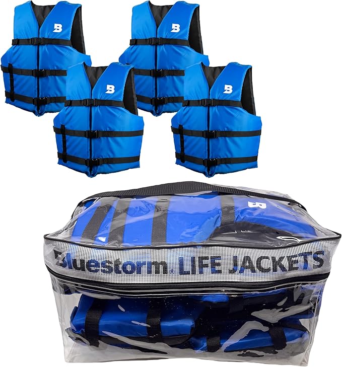 BLUESTORM Universal General Boating Life Jacket for Adults | US Coast Guard (USCG) Approved Type 3 Universal Foam Life Ves...
