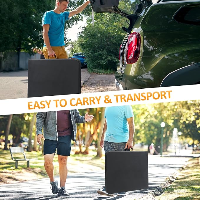 Fenbeli Upgraded 18% Thickened Folding Table 6ft Made of HDPE Plastic, Heavy Duty (25lb), Stable Thicker Legs, Dining Indoor Outdoor for Camping, Picnic and Party, Black