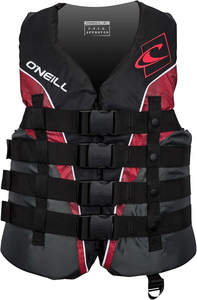 O'Neill Men's Superlite USCG Life Vest,Black/Graphite/Red:White,3XL