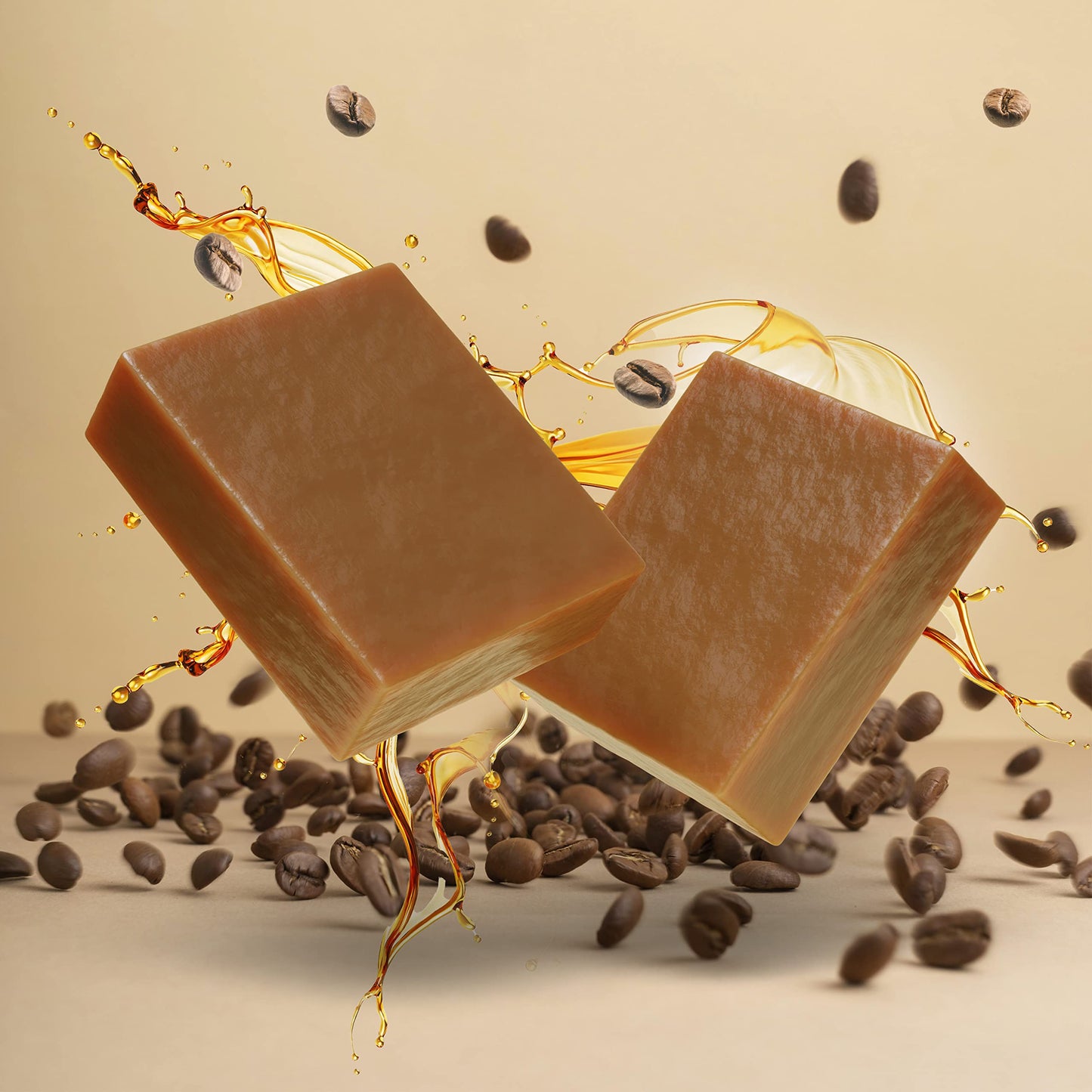 Yeahgoshopping Fresh Brewed Coffee Goat Milk Handmade Soap Bar with Olive Oil & Shea Butter For Body, Face and Hands (4 Oz One B