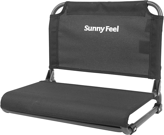SUNNYFEEL Oversized Stadium Seat for Bleachers with Back Support Extra Wide, Bleacher Stadium Seats Chairs with Backs Portable Bleachers Seat with Hook for Sports Events Baseball Soccer Benches