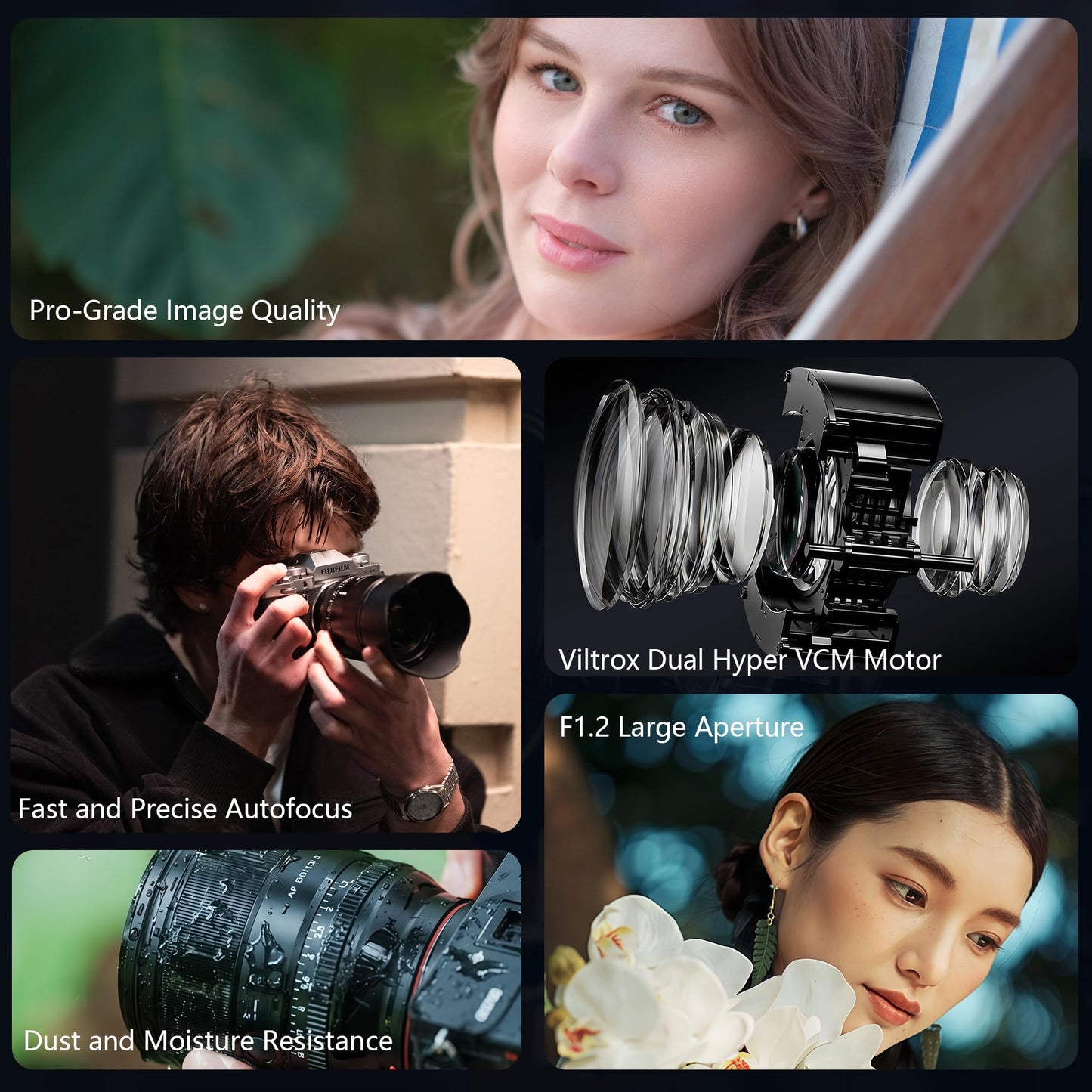 Viltrox 56mm F1.2 E, Auto Focus Prime Lens for Sony E-Mount, AF 56mm f1.2 E Mount Mirrorless Camera Lens for Sony a7 a6700 a6500