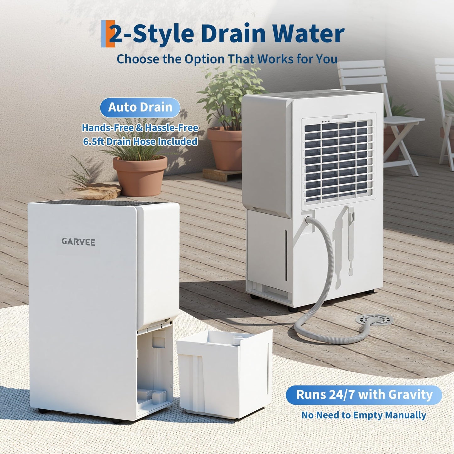 5500 Sq.ft Whole House Dehumidifier, 150 Pints Large Dehumidifier for Basement, Ultra Quiet, Continuous Drain Hose & 5.5L Water Tank, Auto Defrost, Smart Mode, 24H Timer for Bedroom,Office