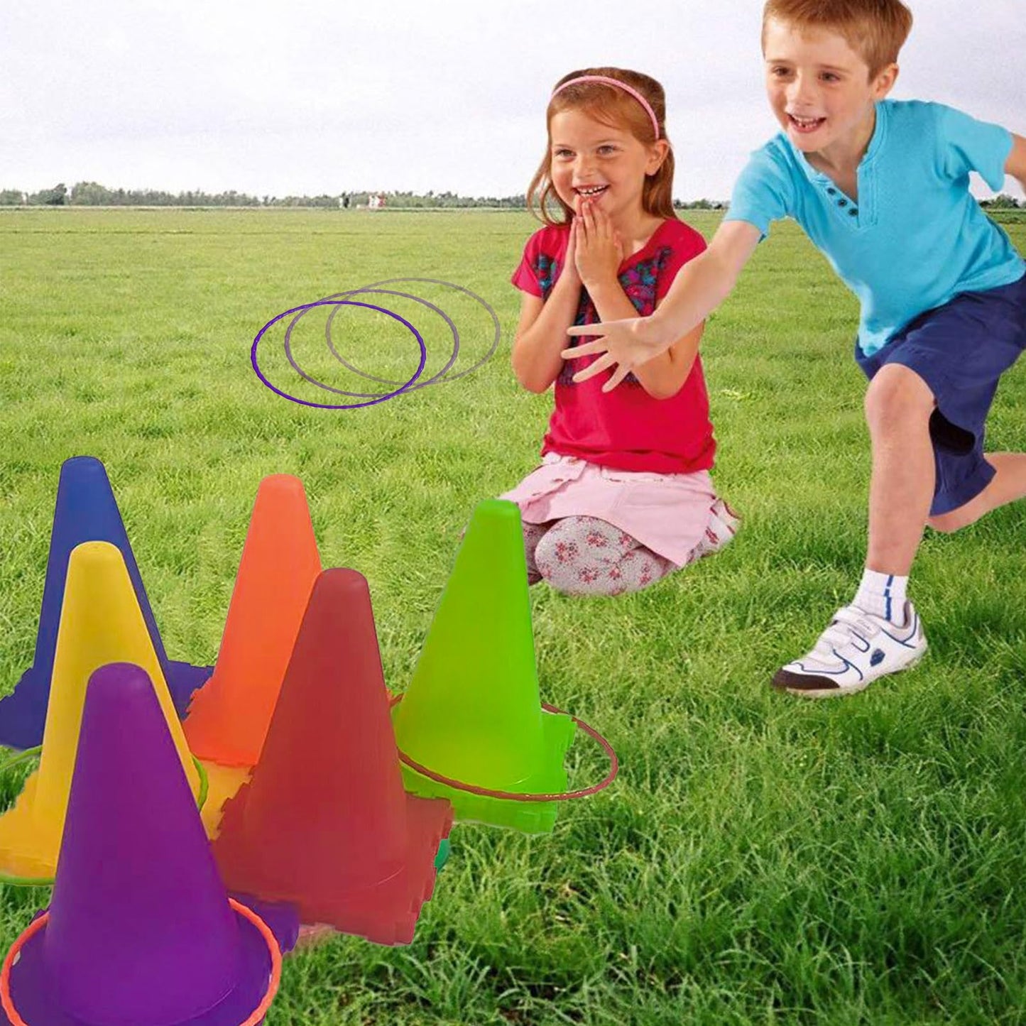 Sports & Outdoor Game Toddlers Kids,Gifts for Birthday Party Cones Carnival Bean Bags Ring Toss Tossing Games,Outdoor Toys for Kids Toddlers Ages 3 4 5 6 7 8