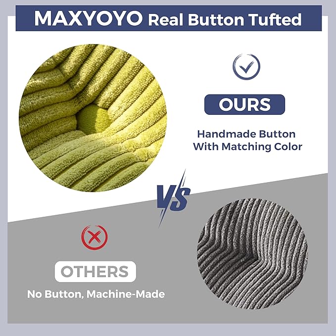 MAXYOYO Convertible Sofa Bed, Pull Out Loveseat Sleeper Sofa, 2 in 1 Folding Couch Bed, Fold Out Floor Couch with Pillows for Living Room Bedroom Lounge, Green