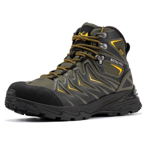 BOTAS PRO Men's Waterproof Hiking Boots, 6 Inch Slip Resistant Light Weight Outdoor Boots(BP22111-10.5)