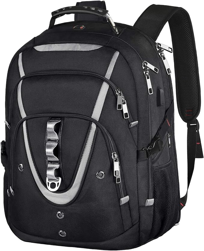 18.4 Laptop Backpack for Men, 55L-60L Extra Large Gaming Laptops Backpack with USB Charger Port, TSA Friendly Flight Appro...