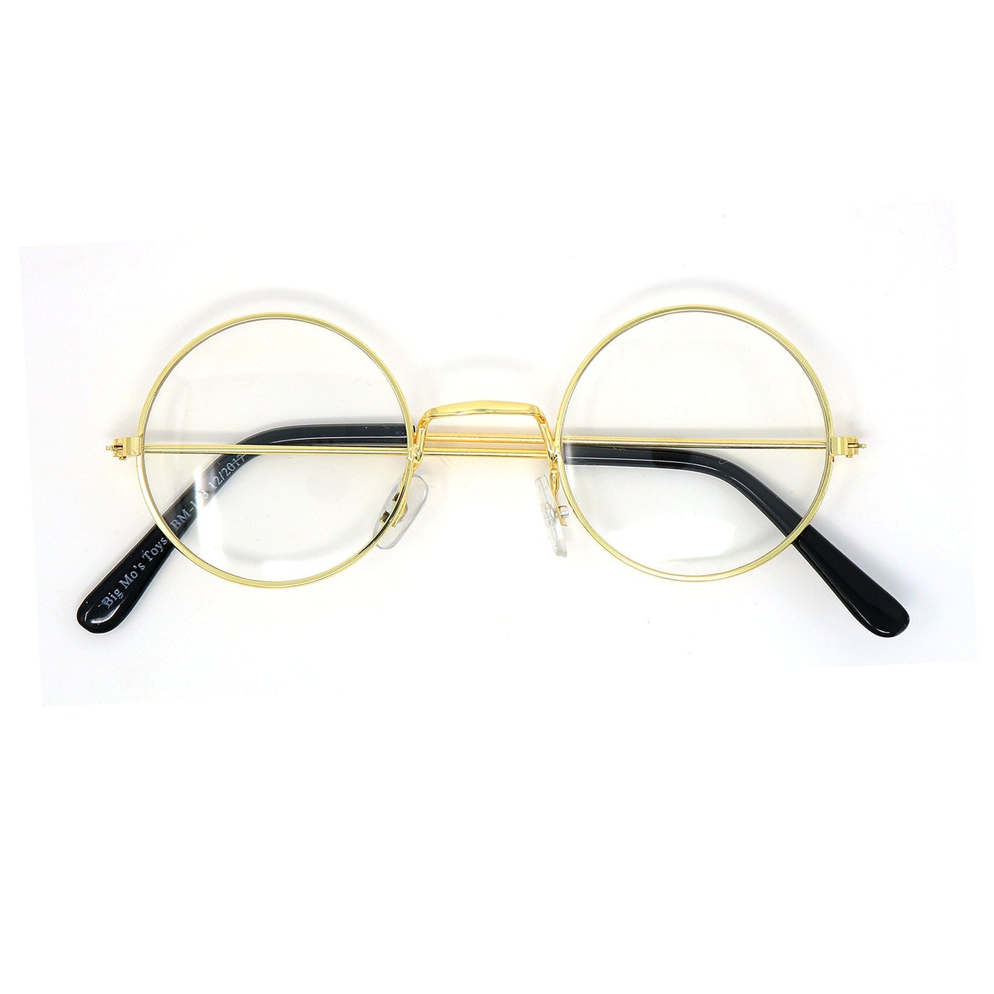 Big Mo's Toys Gold Rimmed Round Costume Glasses - 1 Pair