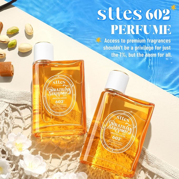 Sttes Perfume 602# (Irresistible Sunshine) - Eau de Perfume 100ml (3.4fl oz) Vanilla Gourmet Tune (Caramel Vanilla Flavor)