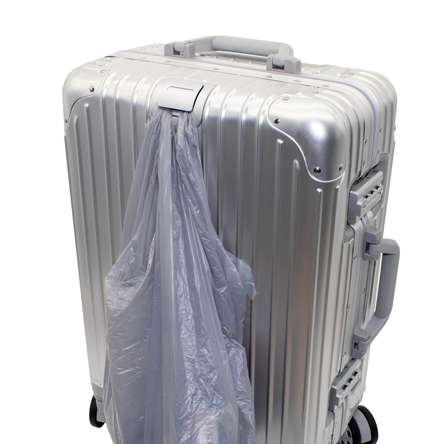 Gabbiano All-Aluminum Luggage Zipperless Suitcase (30” Large) – Aluminum-Magnesium Hardside Spinner with TSA Latch Locks, 22x14x9 (Silver, Large 30")