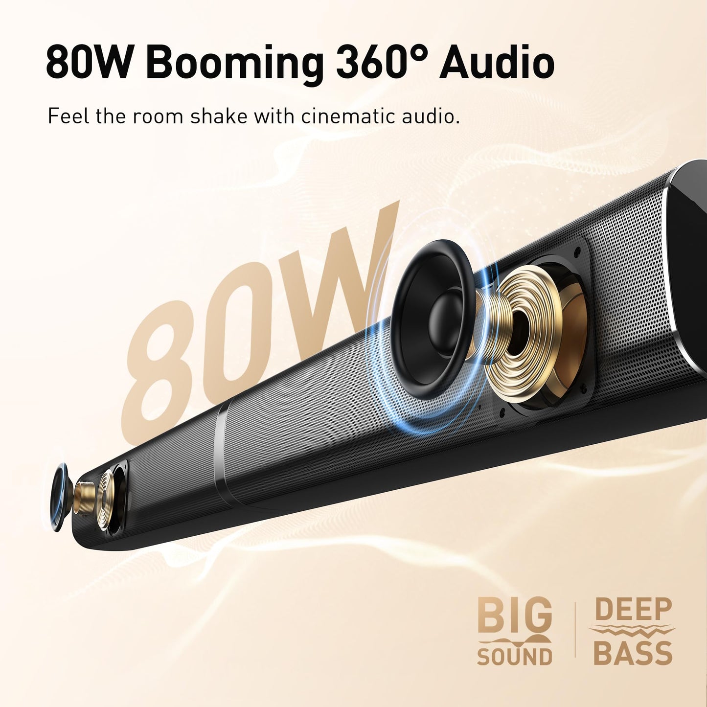 Soundbar with Subwoofer for TV, Home Theater Bluetooth 5.3 Speaker System with 2 Wireless Karaoke Mics, Surround Sound Audio with HDMI ARC, Optical, AUX, USB for Movie, Music, Family Party(Peak 280W)
