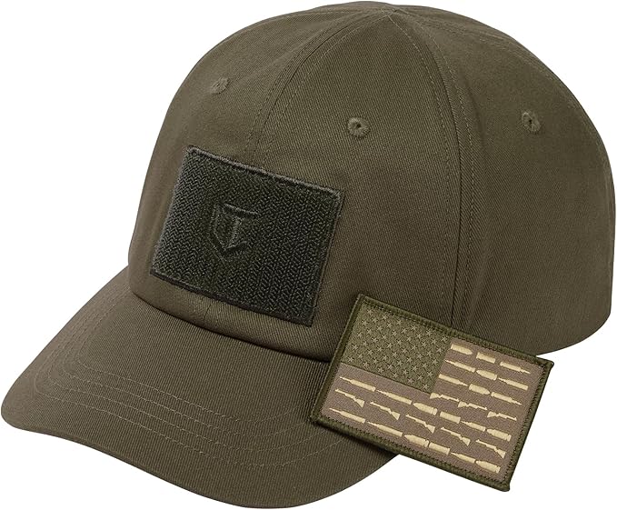 VisionTac Tactical Hat with Flag Patch Camo Military Army Hats Adjustable Trucker Baseball Cap Soft Top for Shooting