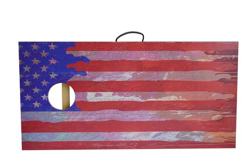 Cornhole Boards Set Regulation Size - 4'x2' Premium Solid Wood Corn Hole Toss Game with 8 Bean Bags