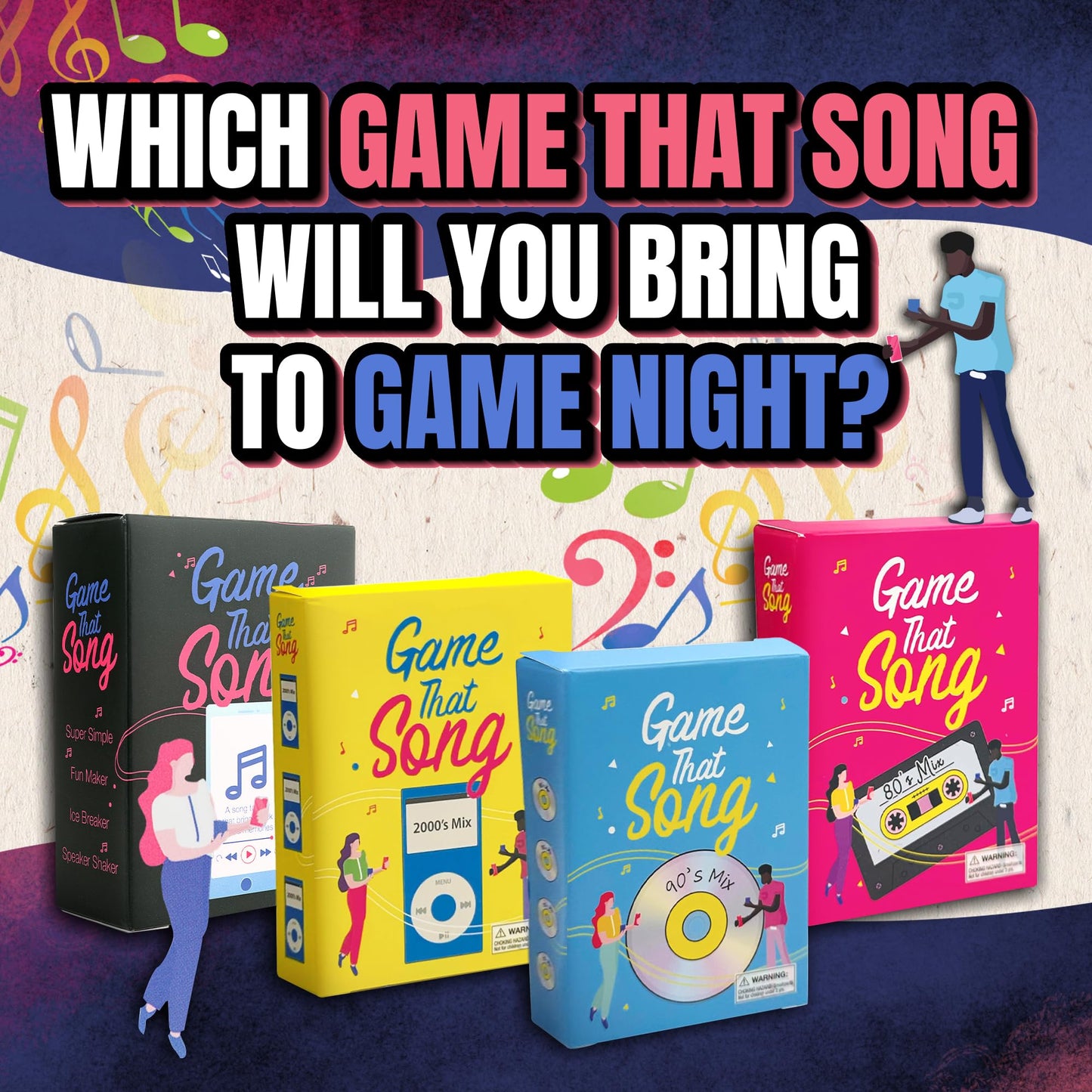Game That Song - Fun Music Card Game for Adults and Teens - Compete to Play The Best Song- Makes A Great Gift for Music Lovers, Game Night, Galentines Gift, Karaoke or Singing