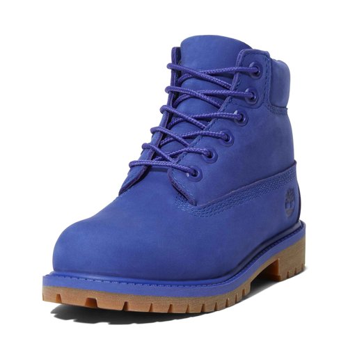 Timberland Junior 50th Edition Premium 6-Inch Waterproof Boot, Bright Blue Nubuck, 4