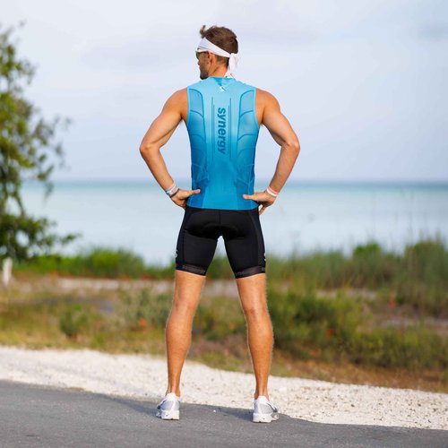 Synergy Men's Elite Tri Tank Top Singlet (Smoke Gray, Small)