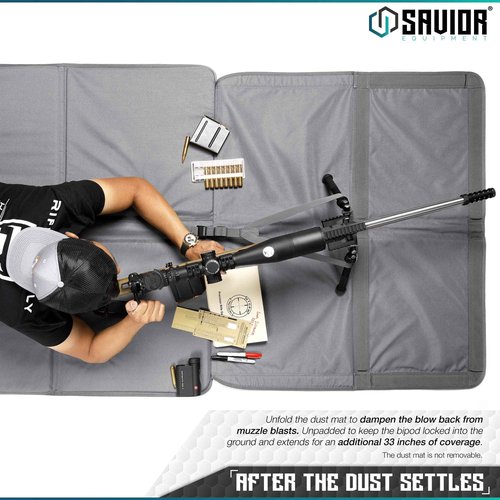 Savior Equipment Tactical Quick Release All-Purpose Shooting Mat, Deluxe Padded Foldable Design w/Carrying Handle, Bipod Preload, Extended Dust Mat